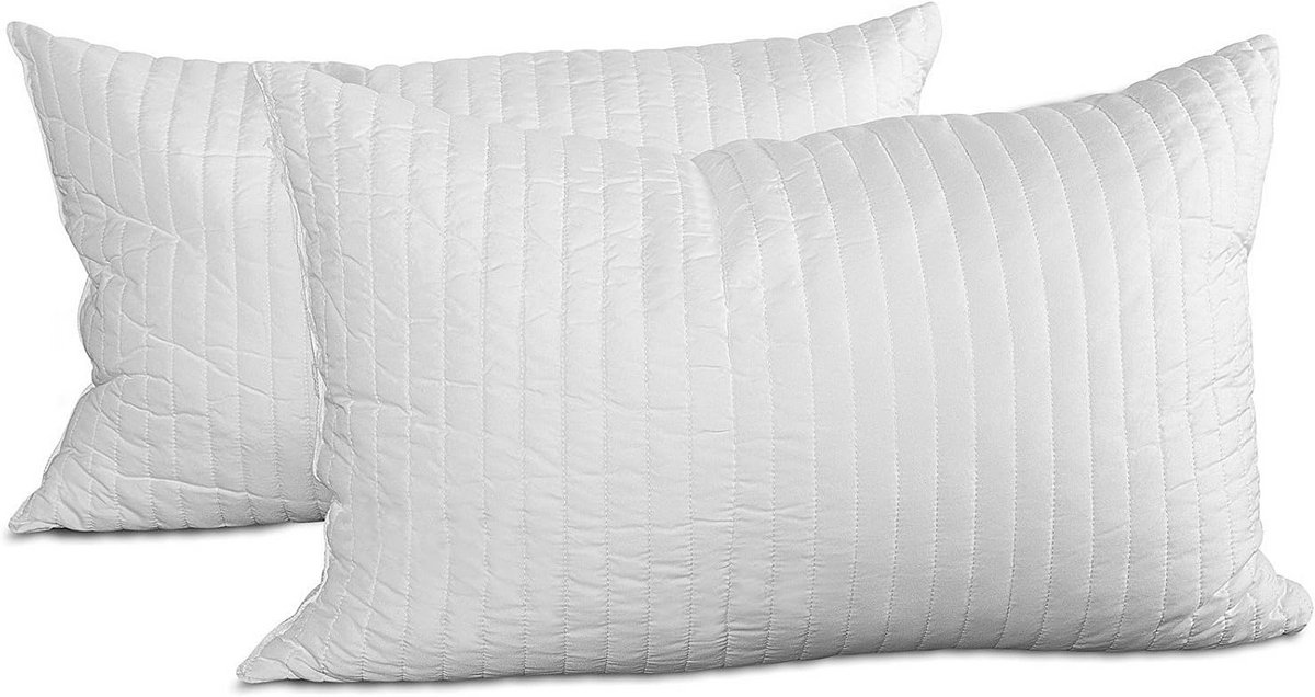 Geurloos Traagschuim Kussen 40x60 cm met Vlokken, Wit - Anti-allergisch en Bacteriewerend
