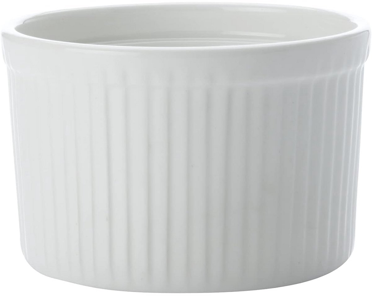 Ronde Ovenschaal / Ramekin Wit Porselein 0.34 Liter - Geschikt voor Oven en Magnetron