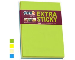 Stick'n Big Note - extra sticky notes - 203 x 152mm - 4 memoblokken á 45 zelfklevende meeting notes