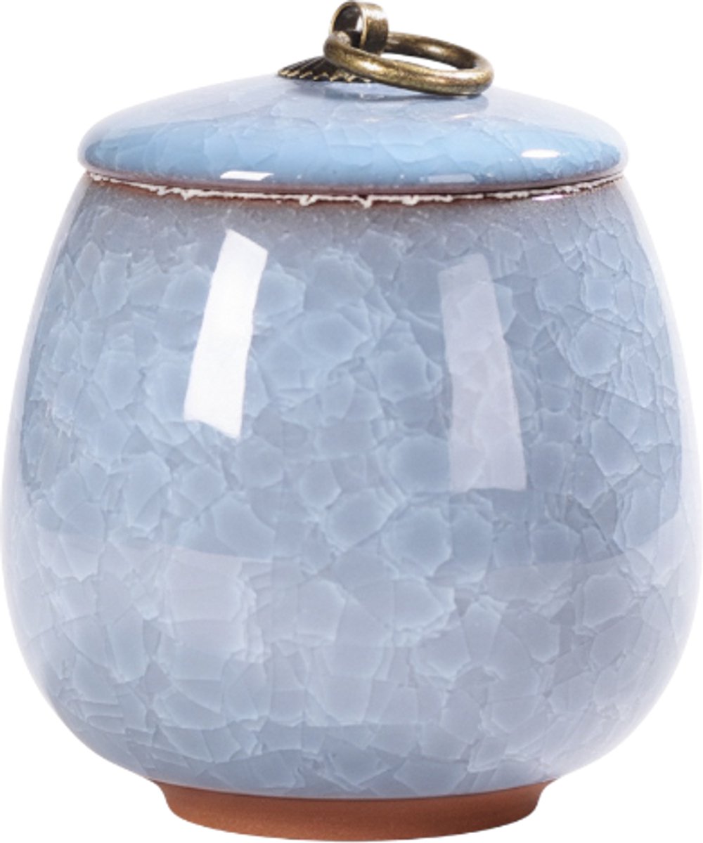 Artic Celeste Mini Urn – Hemelblauw – 200 ML – Hoogwaardig Keramiek – Handgemaakt – As Urn – Menselijk As – Huisdieren Urn – Urn Hond – Urn Kat – Urn voor As Volwassen – Decoratie Urne – Urnen – Mini Urn – Urne Volwassenen – Urn voor Dieren