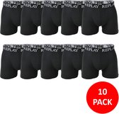 Replay - Boxershort Heren - 10 Stuks - Maat L - Zwart - Onderbroeken Heren