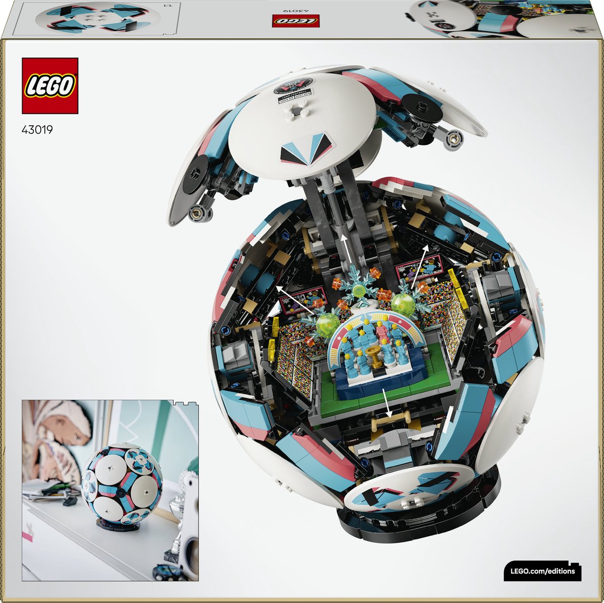 LEGO Editions Voetbal - 3D-display bouwpakket met mini-stadion - Verjaardagscadeau voor jongens, meisjes en voetbalfans vanaf 10 jaar - 43019 — afbeelding 15