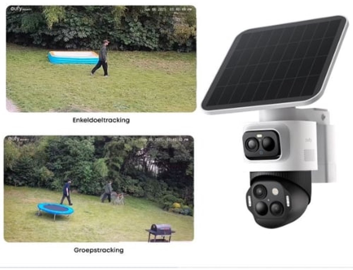 eufy eufyCam S4 2-Cam Kit, 4K PTZ beveiligingscamera buiten, triple lens bullet, 360° pan/tilt, 8× zoom, AI-tracking, HomeBase S380, 16TB opslag – foto 6