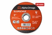 Alpha Omega® Slijpschijven - 50 stuks – 125x1.0x22.23mm – WA60 TBF 41 – Max 12200RPM – Doorslijpschijf voor Metaal en RVS