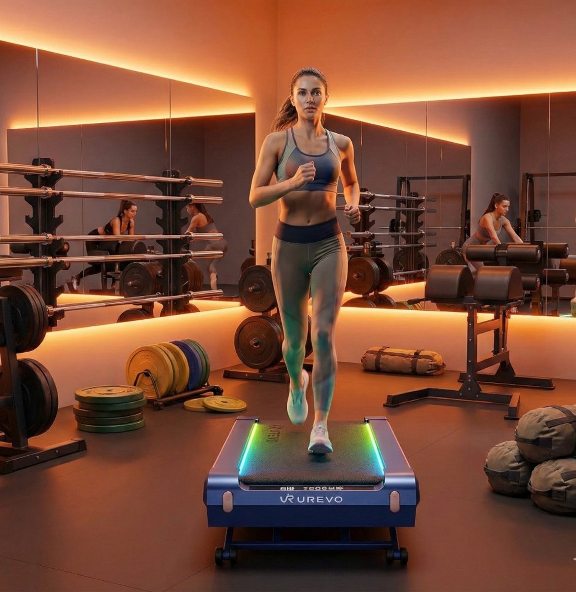 Loopband met Automatische en Handmatige Hellingshoek voor Thuis en Kantoor – Slanke Onder-Tafel Walking Pad met 14% Hellingshoek, Groot Loopvlak, LED-Display, Stille Borstelloze Motor en AI SmartCoach App – Designbest