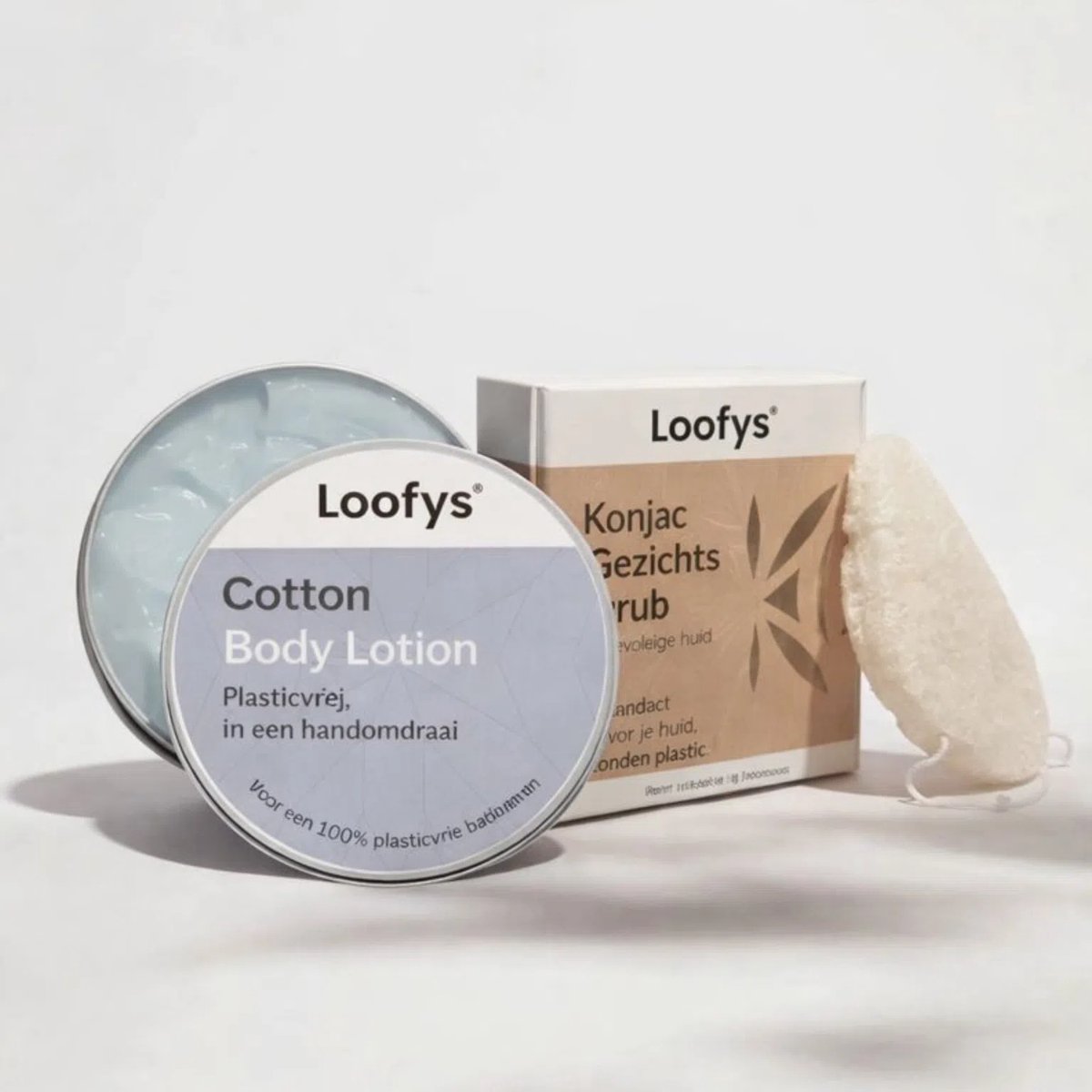 Verwen & Relax Cadeauset – Bodylotion 150ml + Konjac Gezichtsspons - Cotton