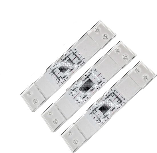 Crack Monitor - 3 stuks - Scheurbewakingsrecord - Acrylmateriaal - Standaard scheurmonitor - Hoekscheurmonitor - Voor het bewaken van de aanwezigheid van scheuren in constructies, gebouwen - 10×3cm
