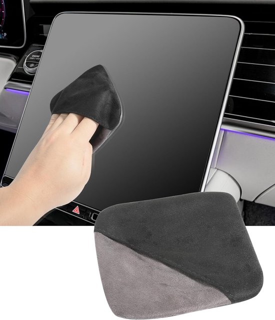 Autoschermreinigingsdoekje - Autoschermreiniger - Touchscreenreiniger, opvouwbaar autoschermreinigingsdoekje, microvezel reinigingspad, geschikt voor LCD-schermen in het autodashboard.