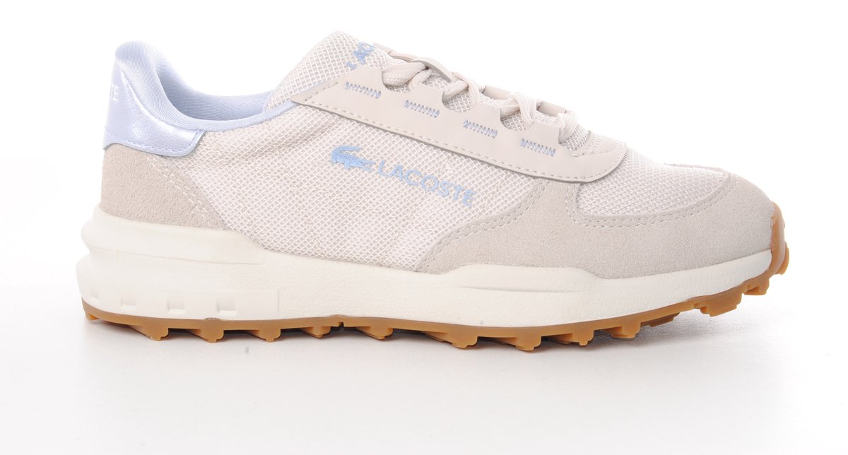 Lacoste dames sneaker Active Evo D suède en mesh lichtgrijs