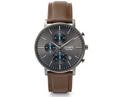 Olympic OL82HGL001 Tempus Heren Horloge Bruin Leer