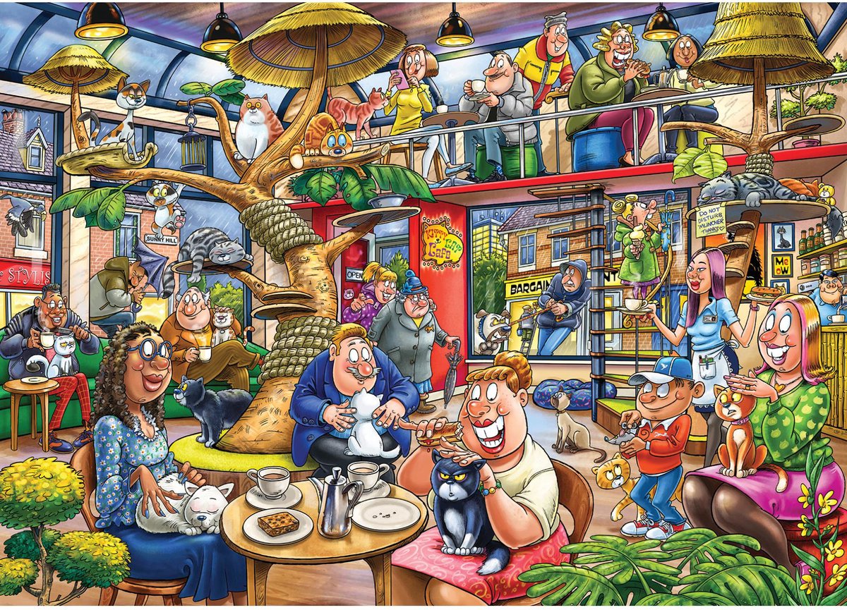 Wasgij Mystery 28 - Kat-en-Muisspel! - 1000 Stukjes puzzel - Legpuzzel — afbeelding 5
