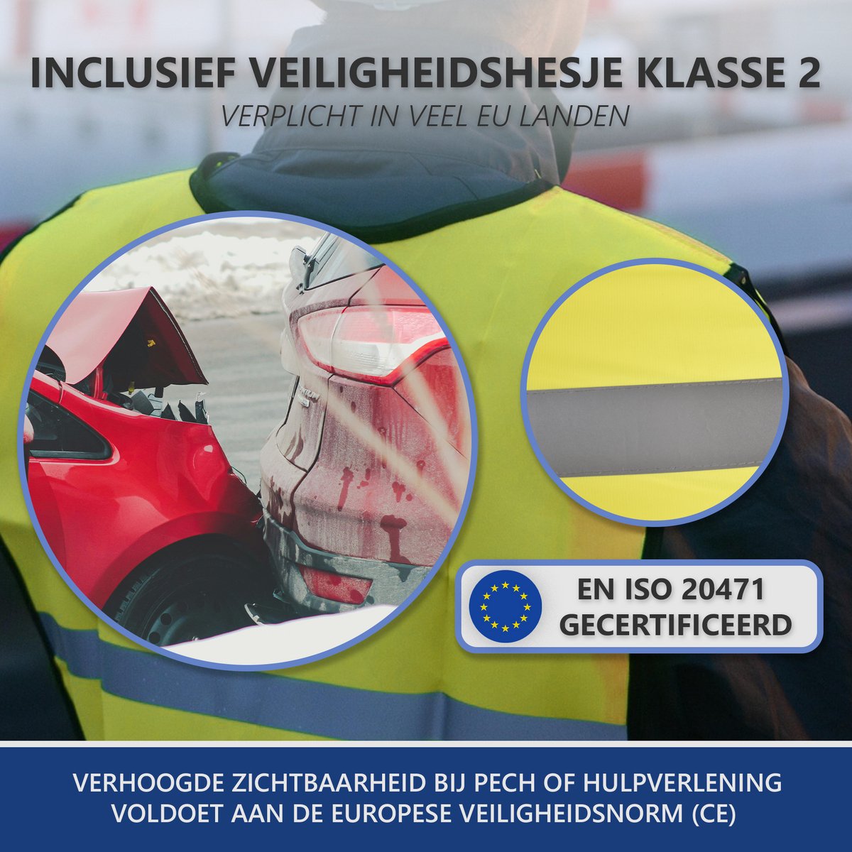 ELRO EHBO1500 EHBO Kit Noodpakket & Auto 37-delig – Inclusief Veiligheidsvest – Voldoet aan DIN13164 en Europese regelgeving - Verplicht in o.a. Duitsland en Frankrijk – foto 4