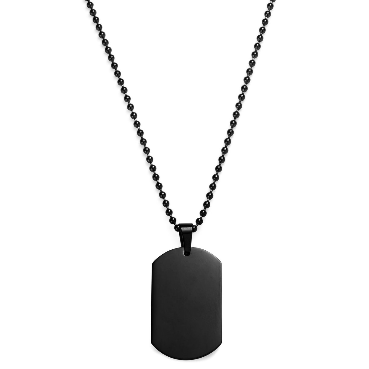 Zwarte Dogtagketting