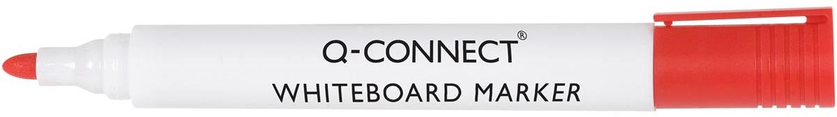 Q-CONNECT whiteboardmarker, 2-3 mm, ronde punt, rood 10 stuks