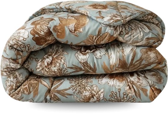 Zelesta Comfort Design Botanic Chique 140x200 - Dekbed zonder overtrek - Wasbaar dekbed - Hoesloos dekbed - 2 in 1 Dekbed met vaste overtrek