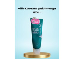 White Korea Facial Wash Acne+ Cleanse & Prevent – ​​100 ml – Diep Reinigende & Acne-Bestrijdende Gezichtsreiniger – Verwijdert Onzuiverheden, Voorkomt Puistjes & Geeft een Frisse, Gladde & Gezonde Huid