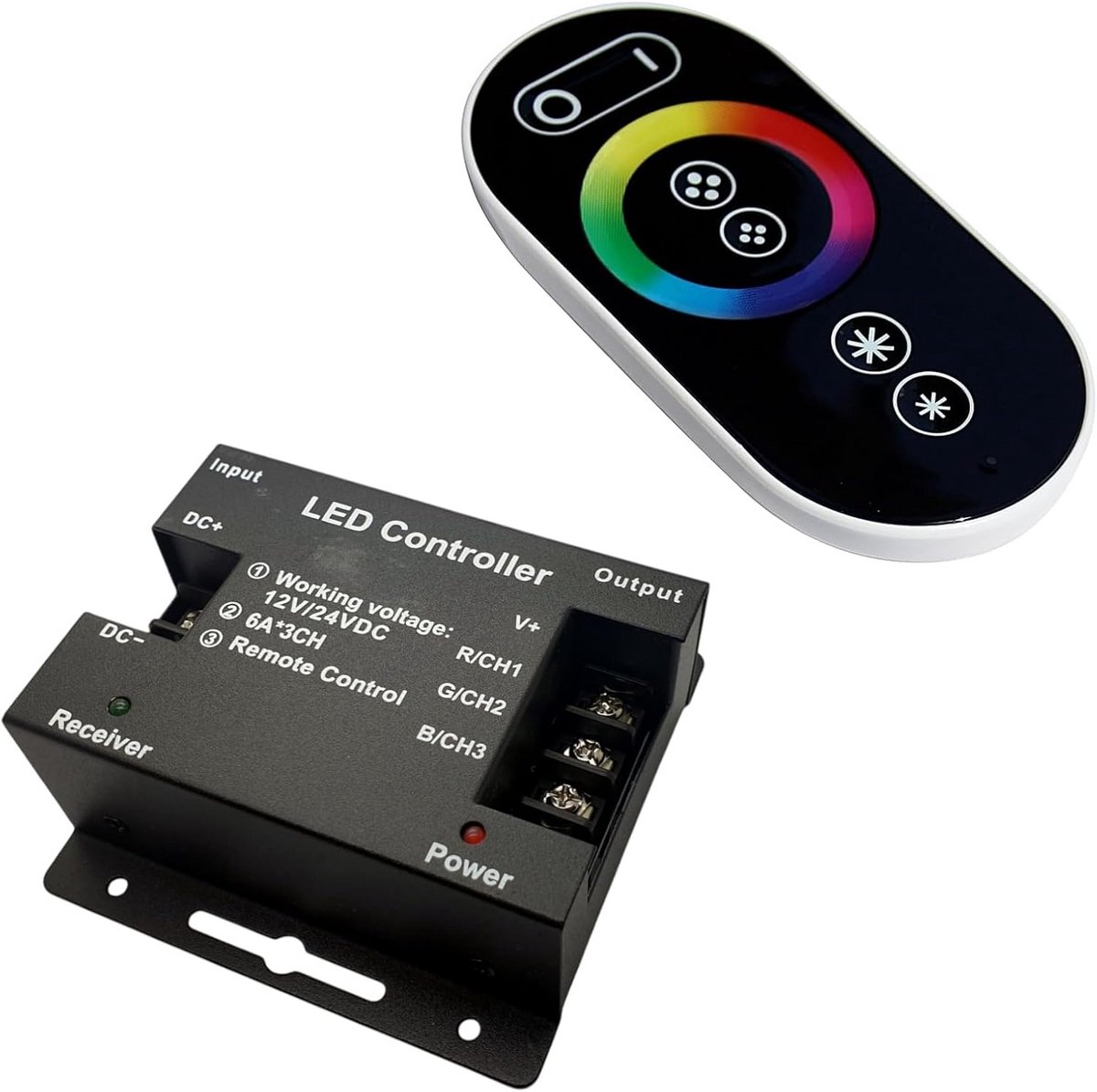 RGB LED Controller 12V-24V Draadloze Touch Dimmer en Afstandsbediening