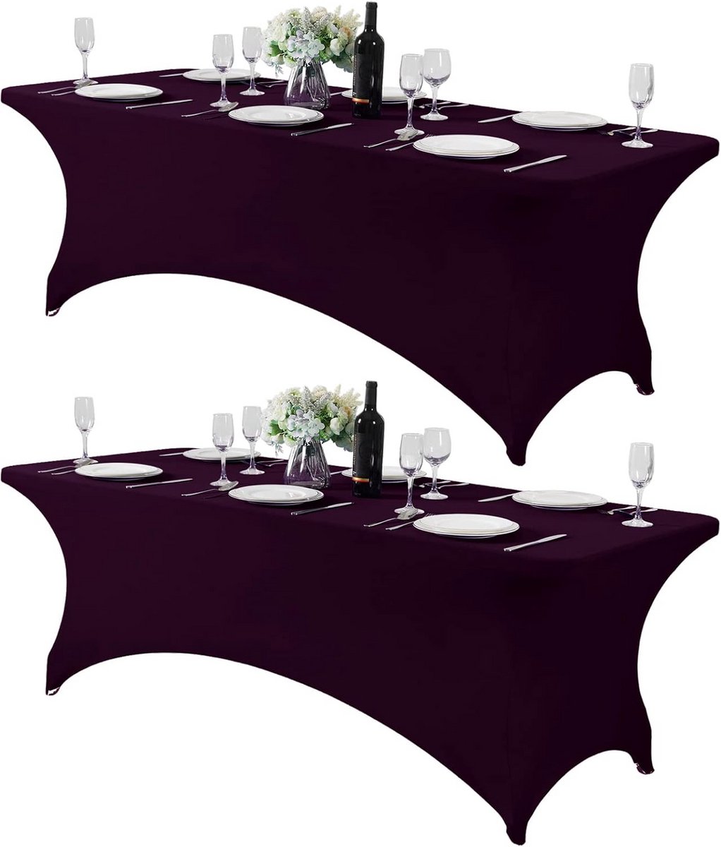 Set van 2 Universele Tafelhoezen voor Rechthoekige Tafels (1.2m tot 1.8m)