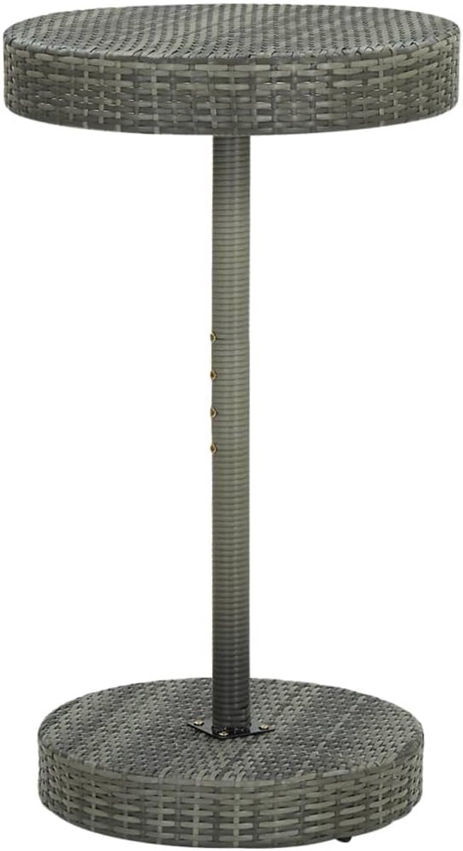 Tuinmeubel Rechthoekige Tafel 60,5x106 cm Poly Rattan Grijs