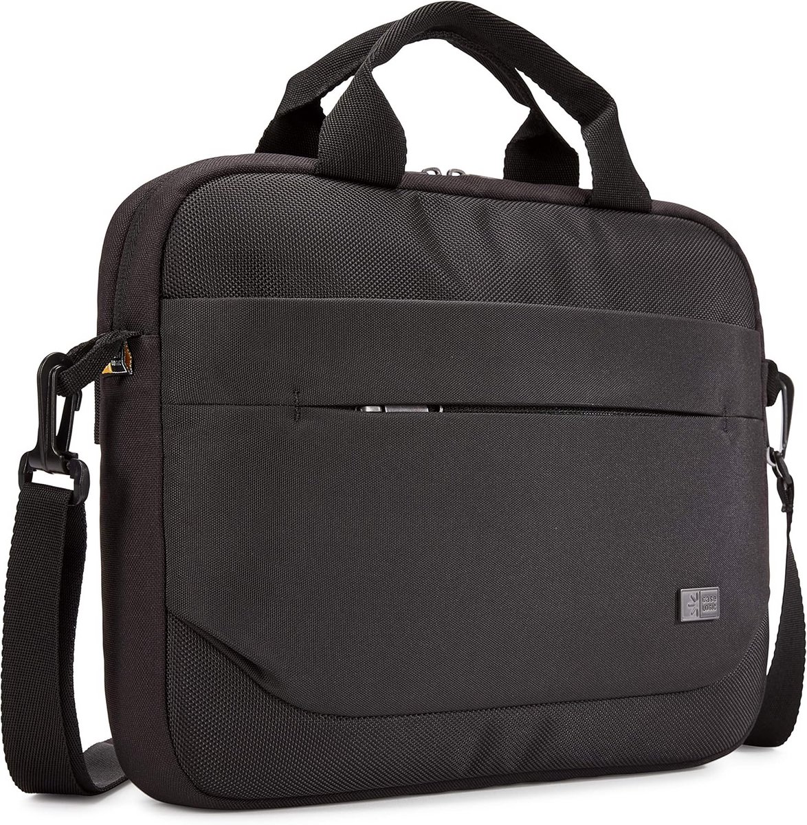 Laptoptas 11,6 inch met Tabletvak en Voorvak - Compacte Zwarte Kantoortas