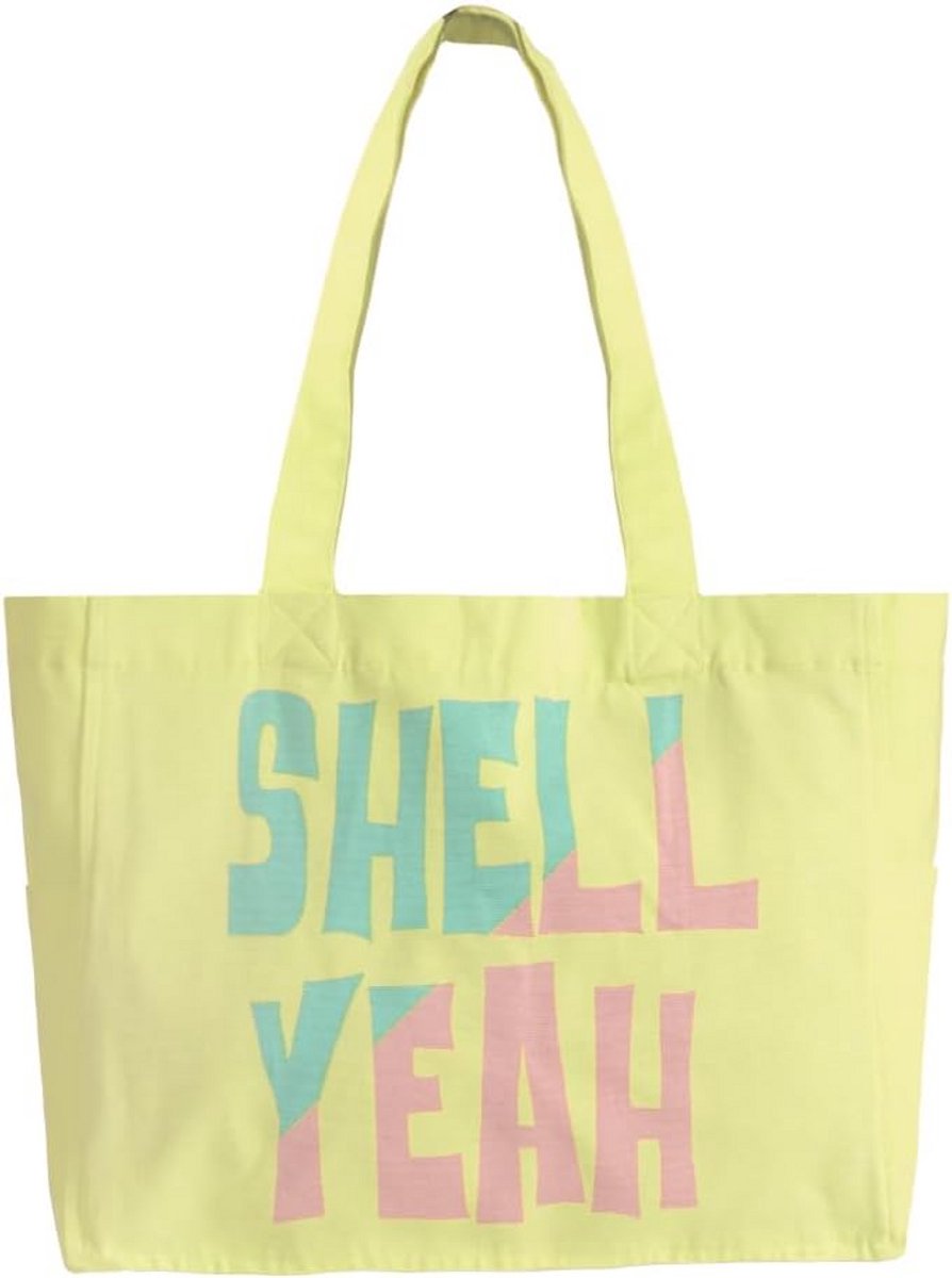 Grote Canvas Tote Bag met Rits en Binnenvak voor Dames