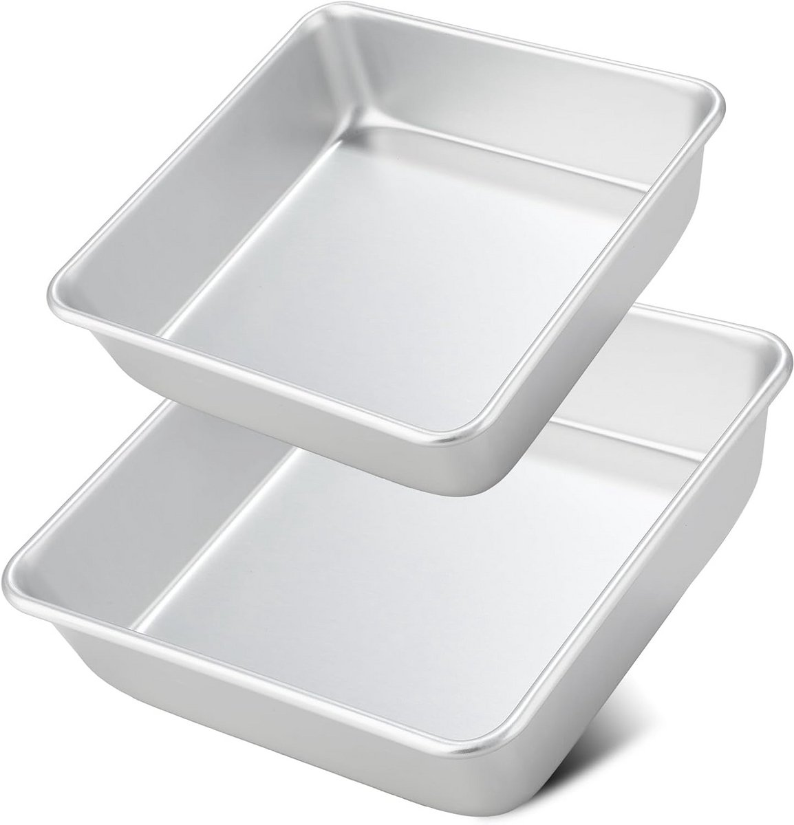 Set van 2 Vierkante Bakvormen, Geanodiseerd Aluminium, 16,5 cm en 21,5 cm