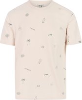 Protest PRTKeely - T-shirt Heren - Korte mouwen - Ronde hals - Crème