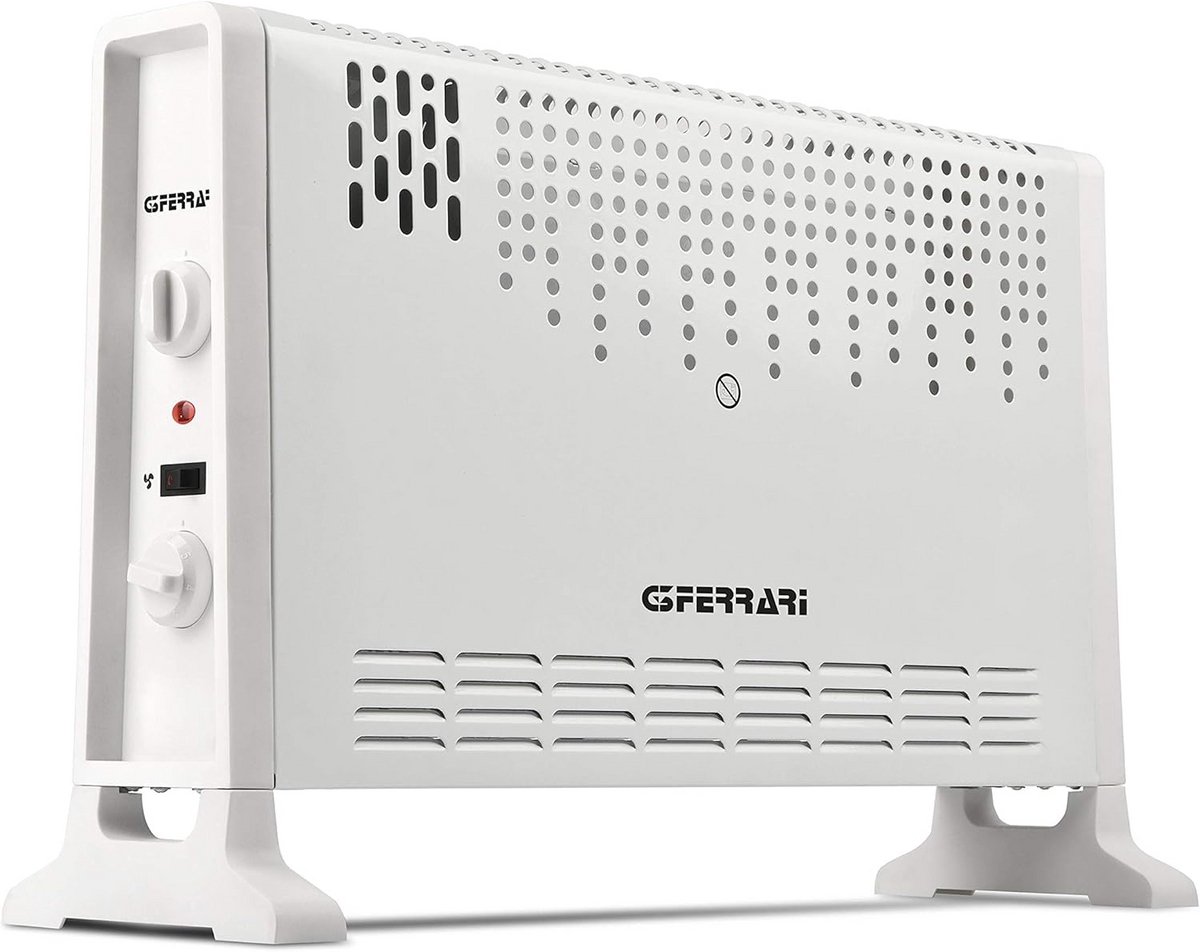 Krachtige Ventilator Convector Kachel 2000W Wit Metaal - Energiezuinig en Veilig
