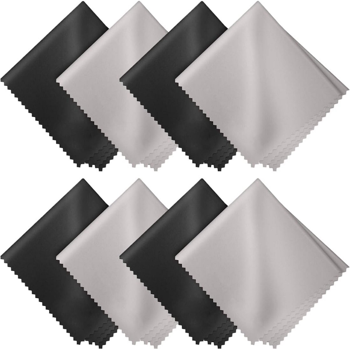 8x Microvezel Poetsdoeken voor Brillen, Schermen en Lenzen - 15x18 cm, Herbruikbaar
