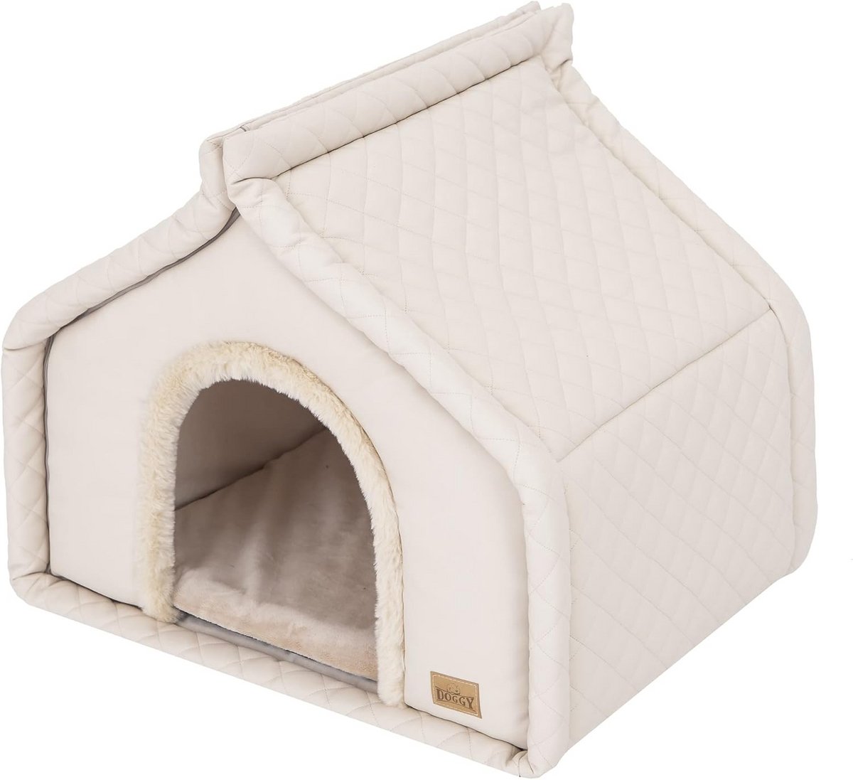 Hondenhok & Kattenhuis - Luxe & Opvouwbaar Hondenbed of Kattenmand Beige 52x42cm