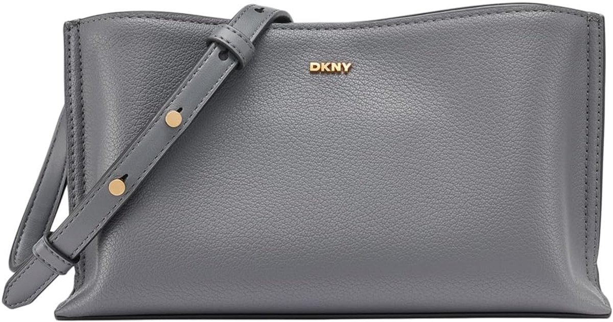 Crossbody Tas Dames Donkergrijs Leer - Compact & Stijlvol Schoudertasje