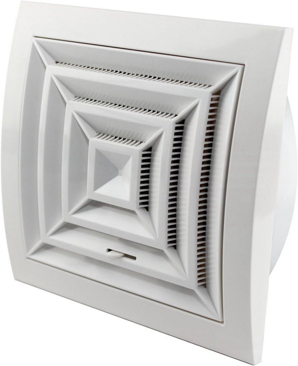 Ventilatierooster Rond met Lamellen en Insectenhor - Ø 125 mm - Afvoerlucht Rooster voor Garage en Ventilatie