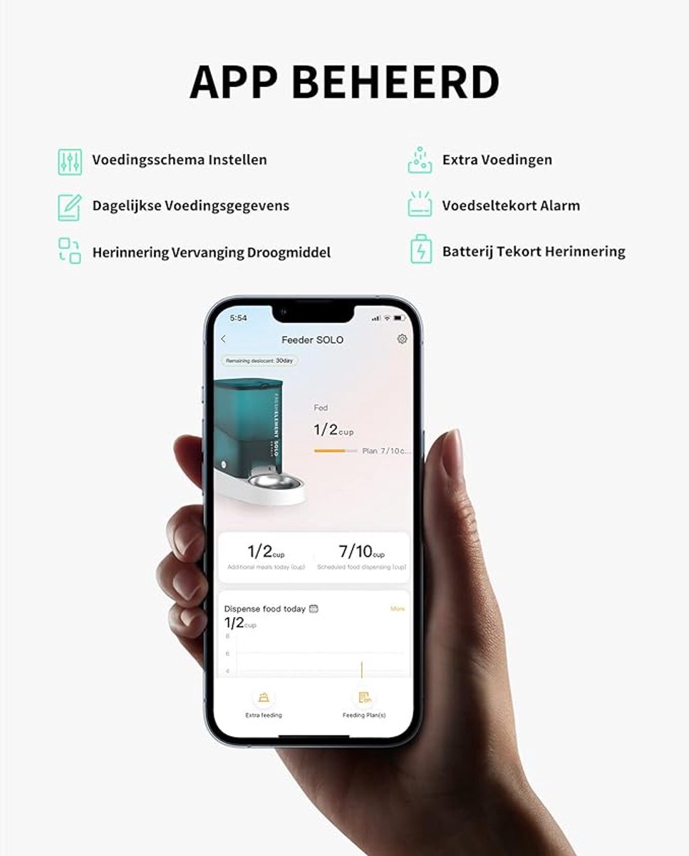 LeeuwenChoice® Automatische Kattenvoerbak WiFi 3L - afbeelding 2