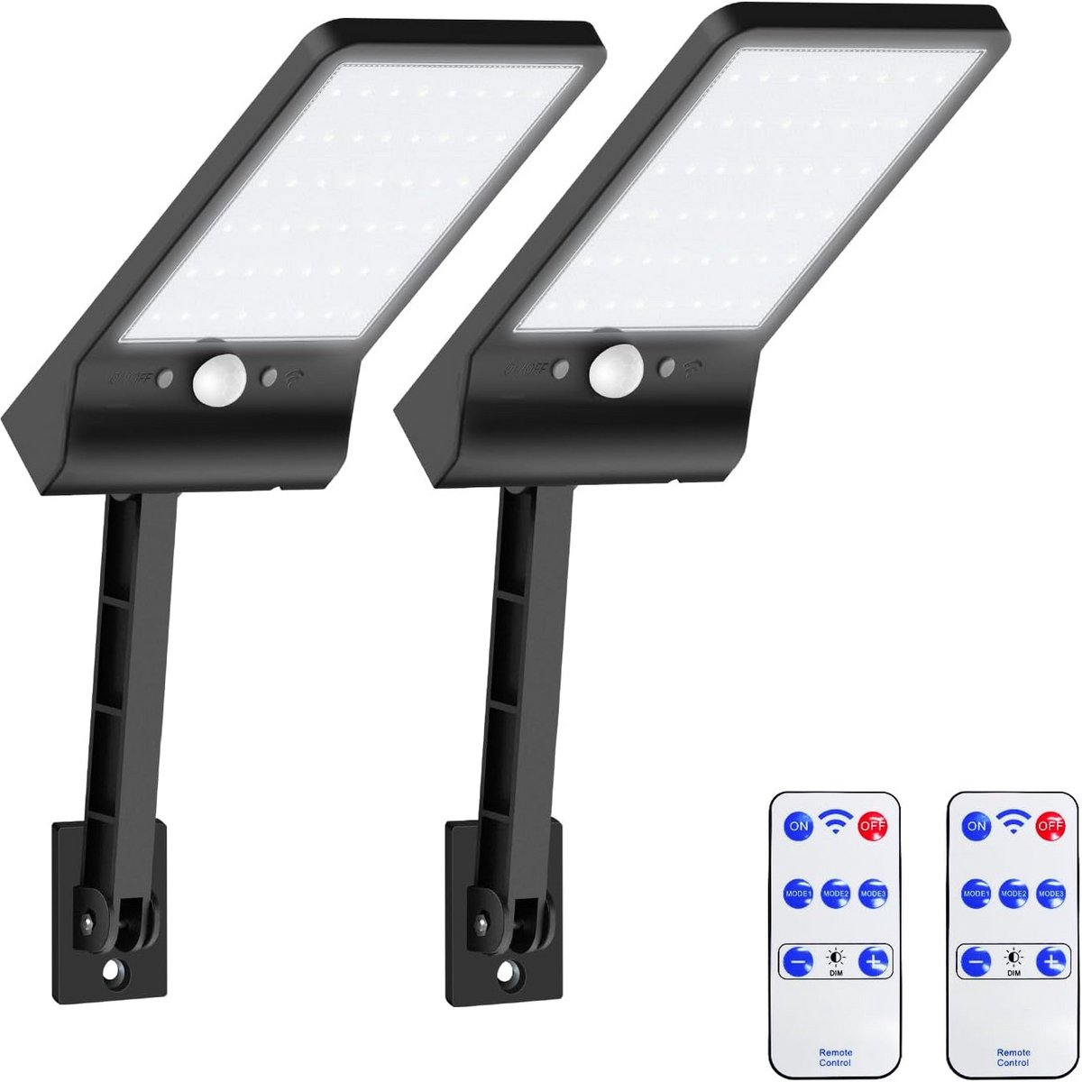 Led Buitenlamp met Bewegingssensor en Afstandsbediening - 2 stuks Solar