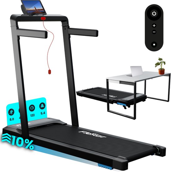 Flexar X1 Loopband Inklapbaar - Wandelband met Hellingsfunctie - Treadmill - Incl. Tablethouder & Afstandsbediening - 1-8 km/u - Walking Pad voor Thuis
