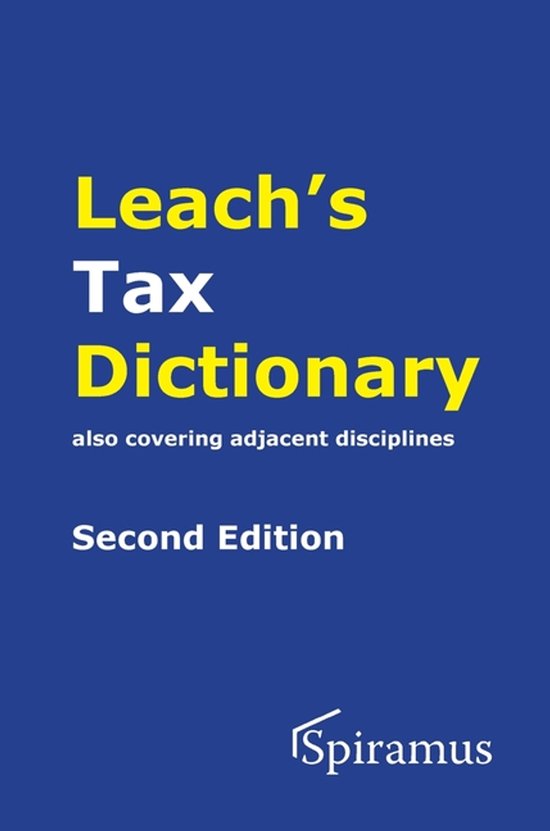 Leach's Tax Dictionary - cover