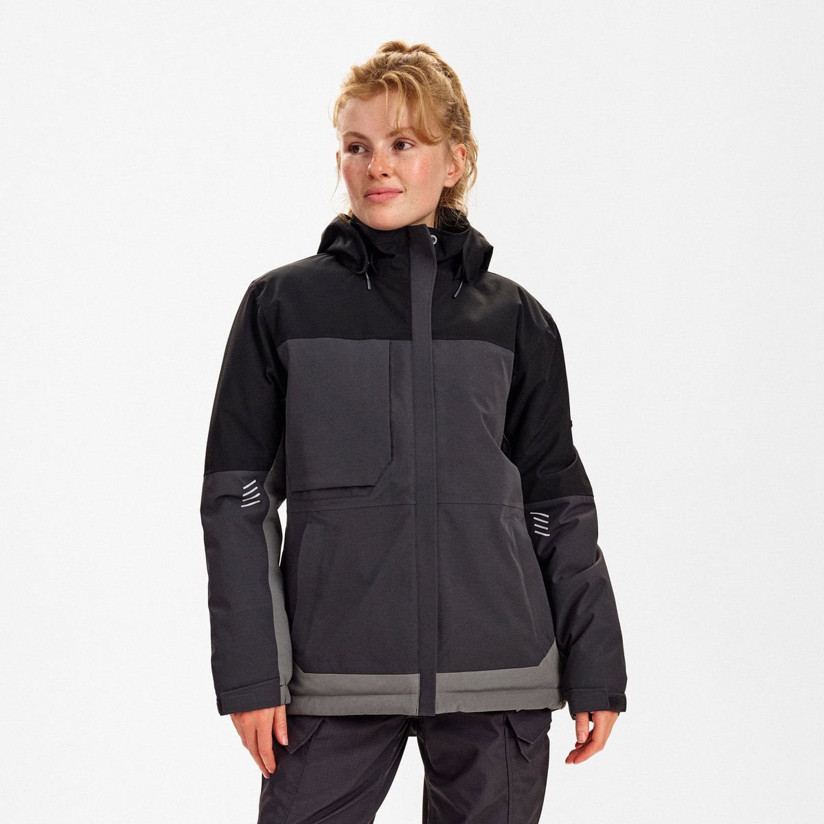 Engel Entire winterjack voor dames 1435-176 - Anthracite Grey / Black - M