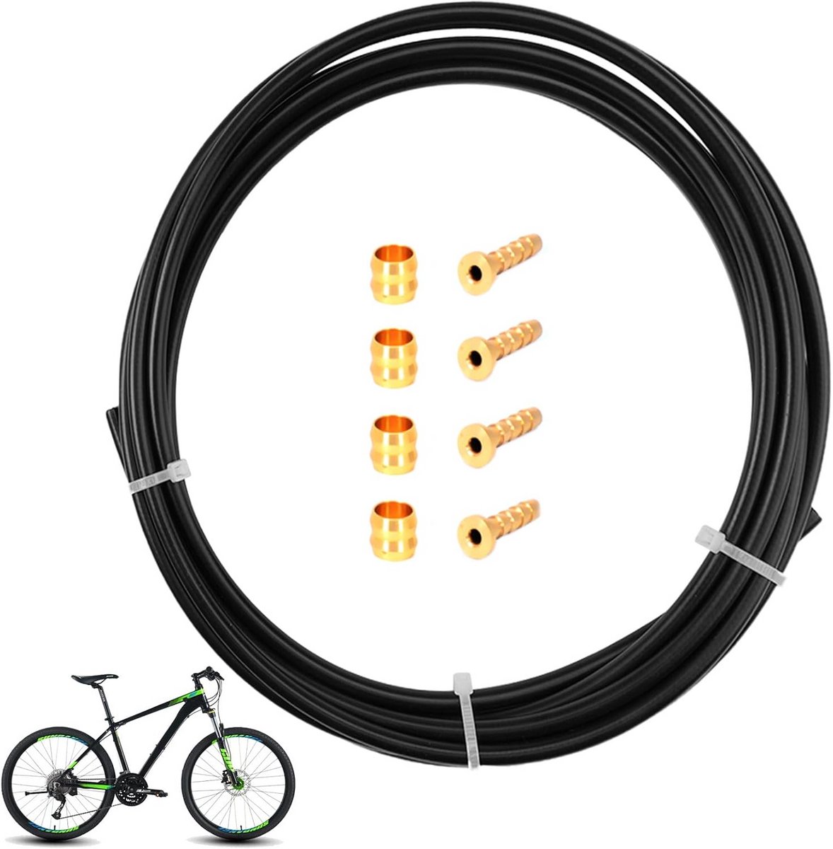 3 Meter Universele Fiets Remkabel & Versnellingskabel Set - 5mm Binnenkabel voor MTB en Racefiets