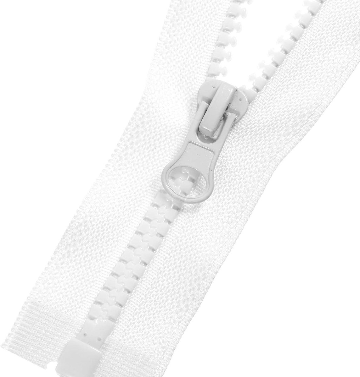Zwarte Universele Ritssluiting voor Naaigereedschap en Kleding - 40 cm - Set van 2 - Wit
