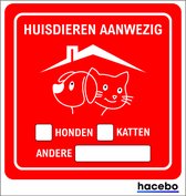 Chiens, Chats et Autres Animaux Présents - Autocollant d'Urgence Pompiers Animaux de Compagnie - Autocollant Sauvez Mon Animal de Compagnie - 5 x 5 CM