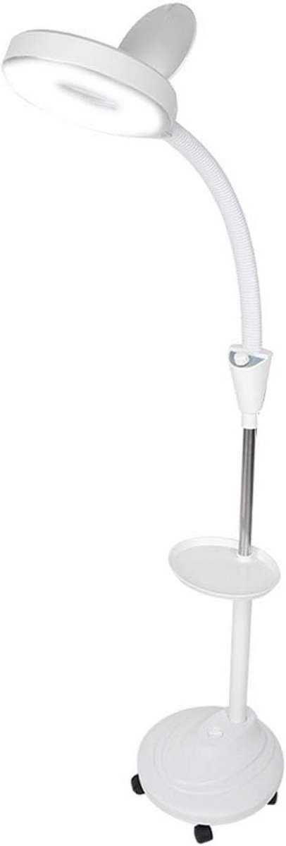 Vloerlamp met 8x Vergroting en Instelbare LED Verlichting voor Knutselen en Precisiewerk