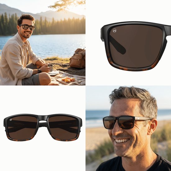 MowMow Aura Zonnebril - Gepolariseerd - Heren - Tortoise frame van MowMow — afbeelding 5