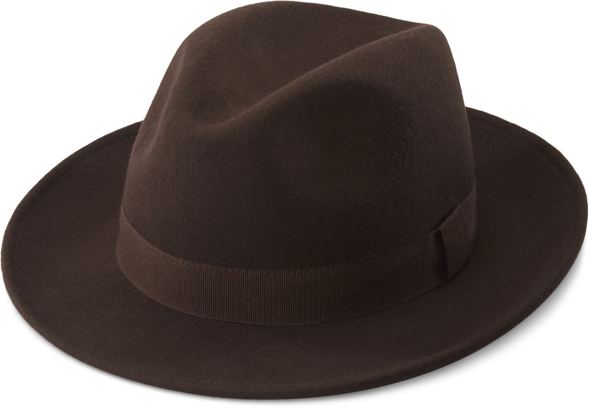 Alessandria Bruine Wollen Fido Fedora