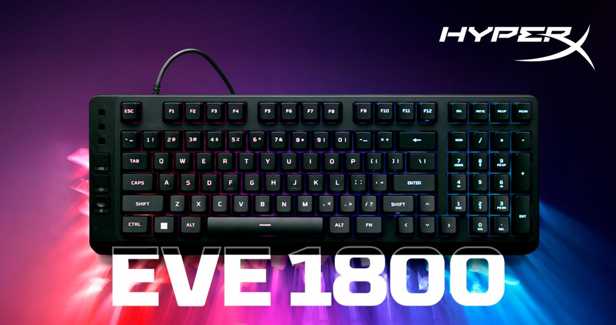 HyperX Eve 1800 Gaming Toetsenbord Qwerty