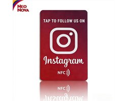 NeoNova – Instagram NFC Kaart – Direct Volgen met Een Tik – NFC Technologie – Meer Volgers & Interactie – Social Media Marketing– Valentijn Cadeau
