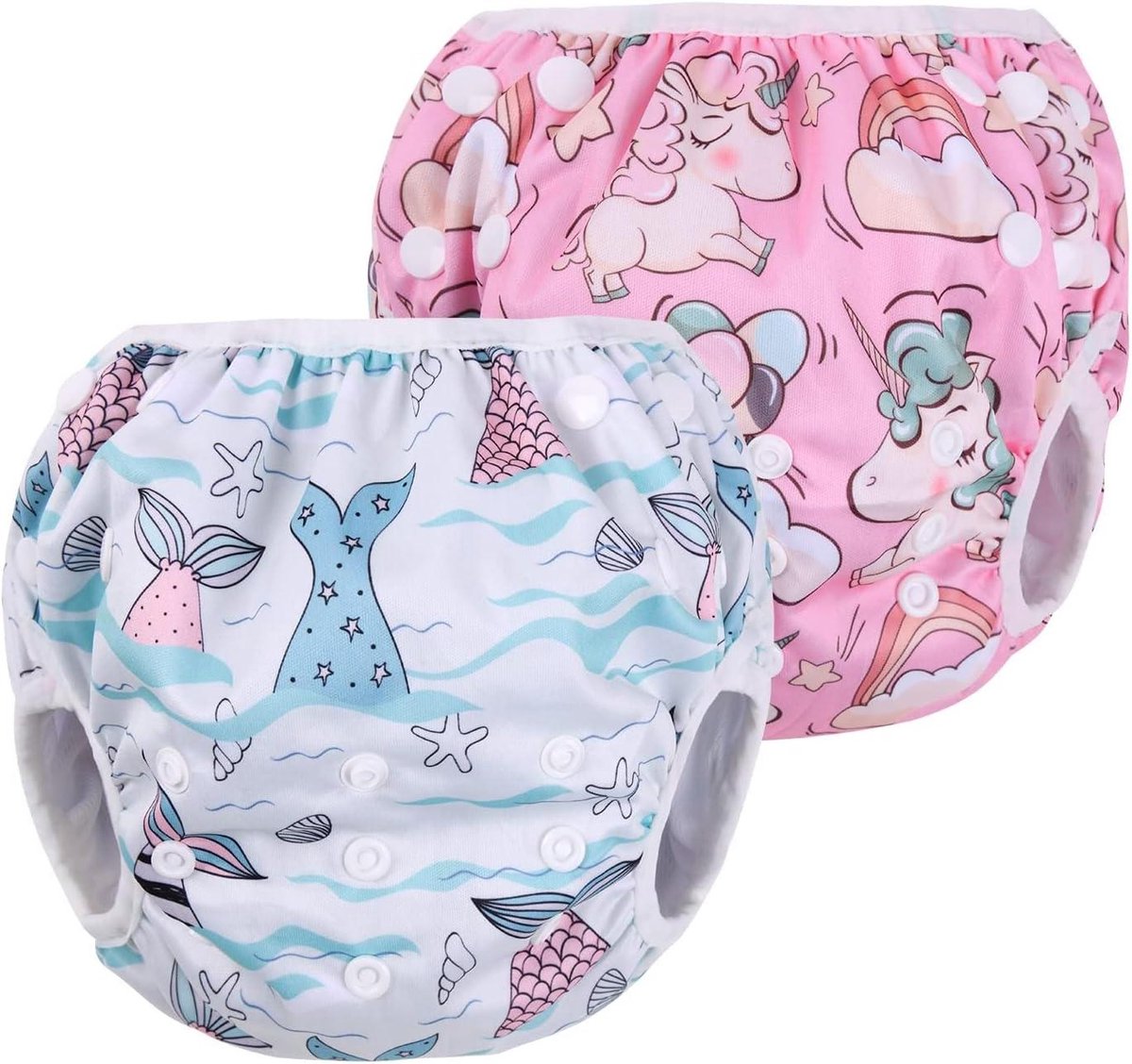 Zwemluier baby UV-bescherming wasbaar verstelbaar - 2-pack voor jongens en meisjes - zwemlessen vakantie comfortabel herbruikbaar