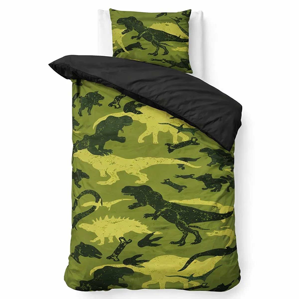 Decoware Kinderdekbedovertrek Dinosaurs 140x220 cm - Katoen Renforcé - Eenpersoons - Dinosaurus Thema - Met Kussensloop