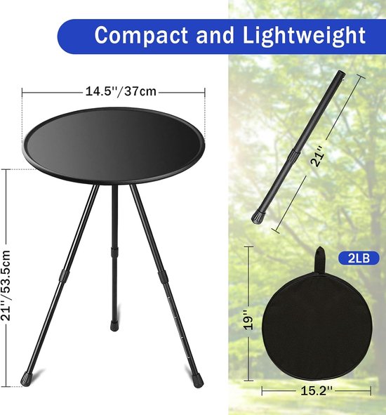 Draagbare Ultralichte Campingtafel - Compact en Opvouwbaar met Draagtas voor Buitenactiviteiten van Merkloos — afbeelding 3
