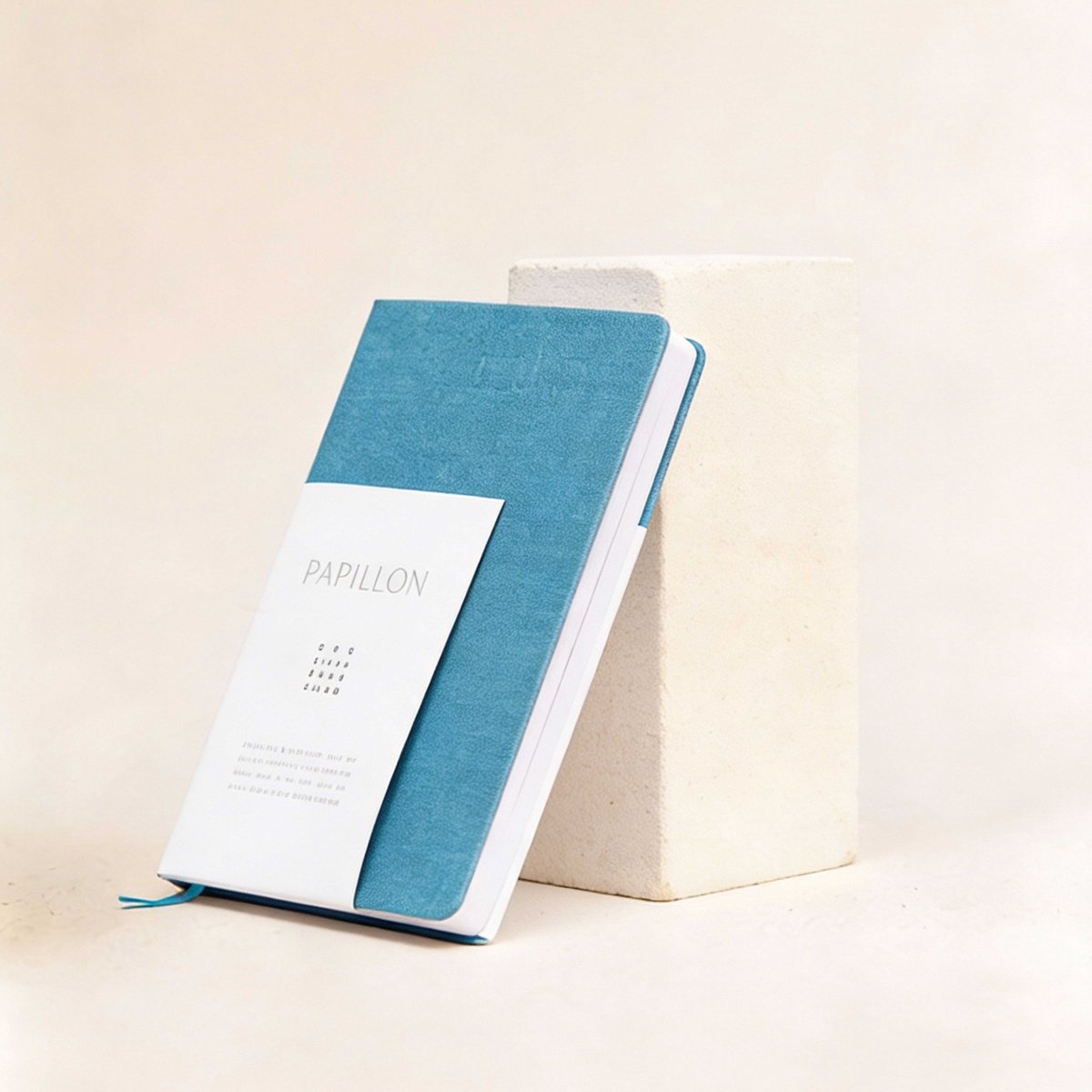 Dzukou Papillon - Notitieboek - Bullet Journal - A5 - Blauw - Linnen Kaft