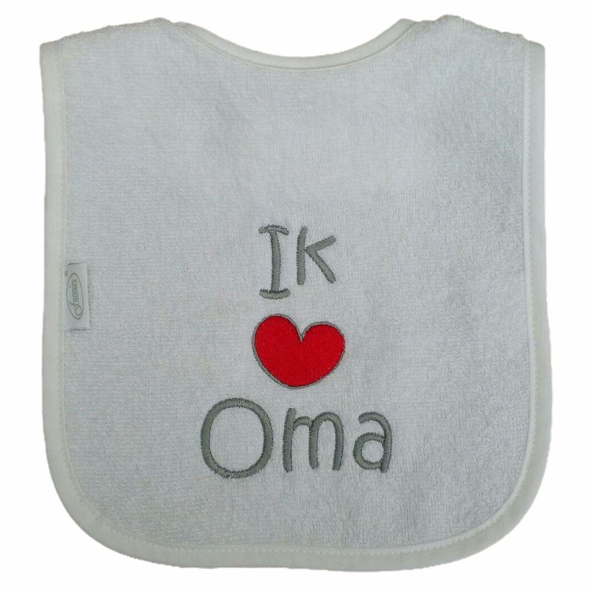 Witte slab met "Ik hou van oma"